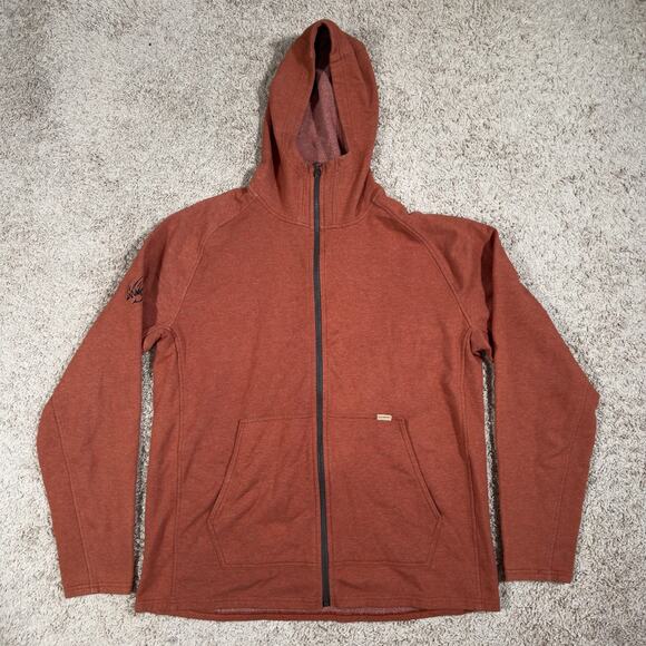 SIMMS Vermillion Sweatshirt Hoodie Jacket Mens XL Zip Long Sleeve Orange - Picture 1 of 9